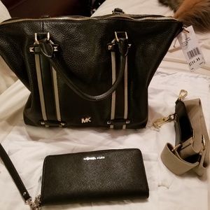 Michael kors satchel with jet set wallet.